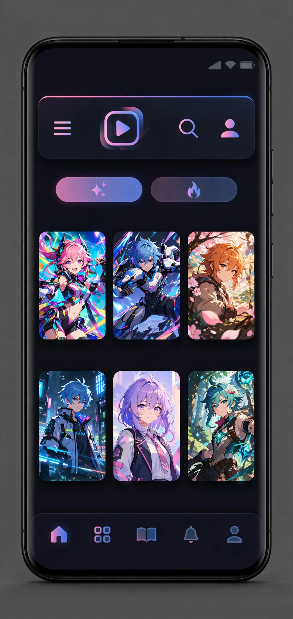 Bilibili anime streaming home screen