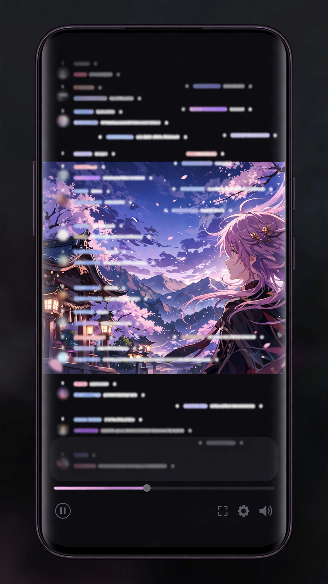 Bilibili video player with danmaku comments