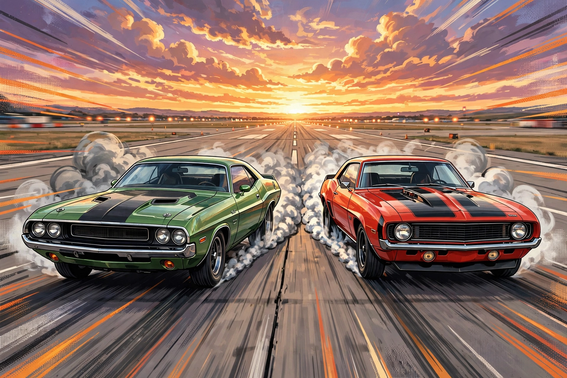 Drag Racing night drag strip race gameplay
