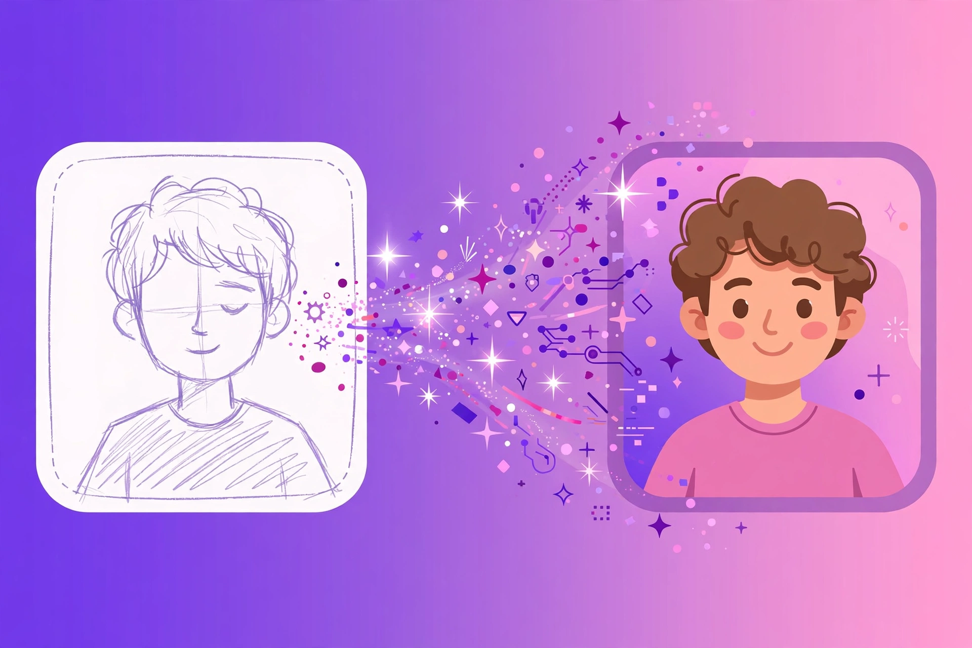 Hypic AI photo enhancement illustration