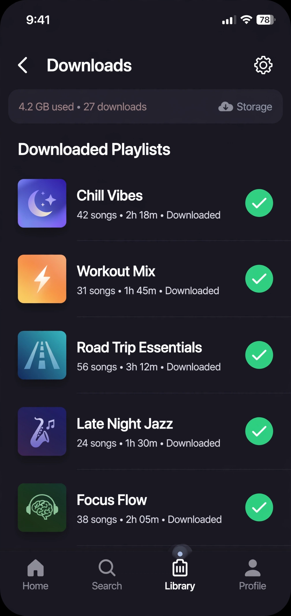 YouTube Music offline downloads library
