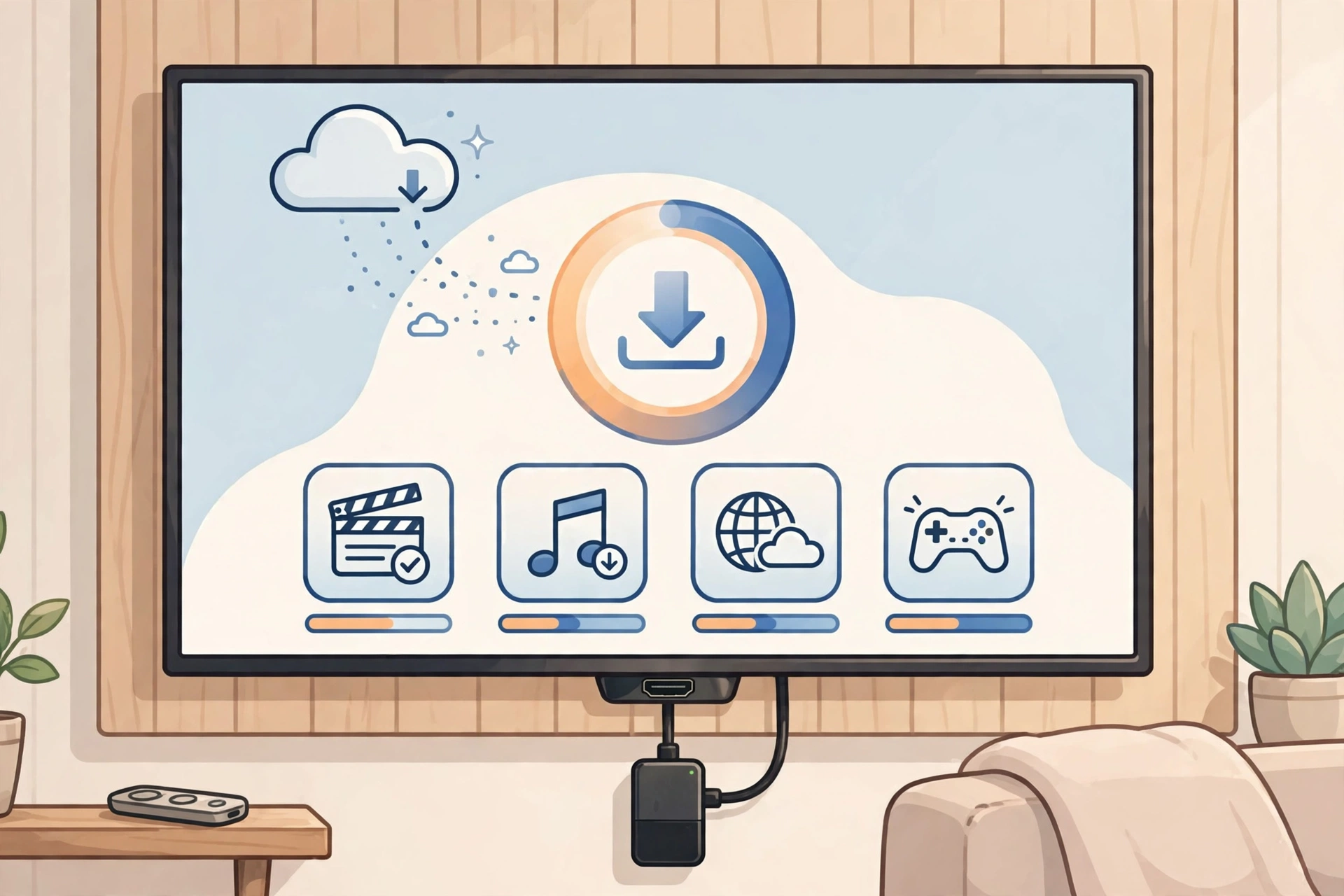 Browsing apps in aptoide tv apk with a TV remote