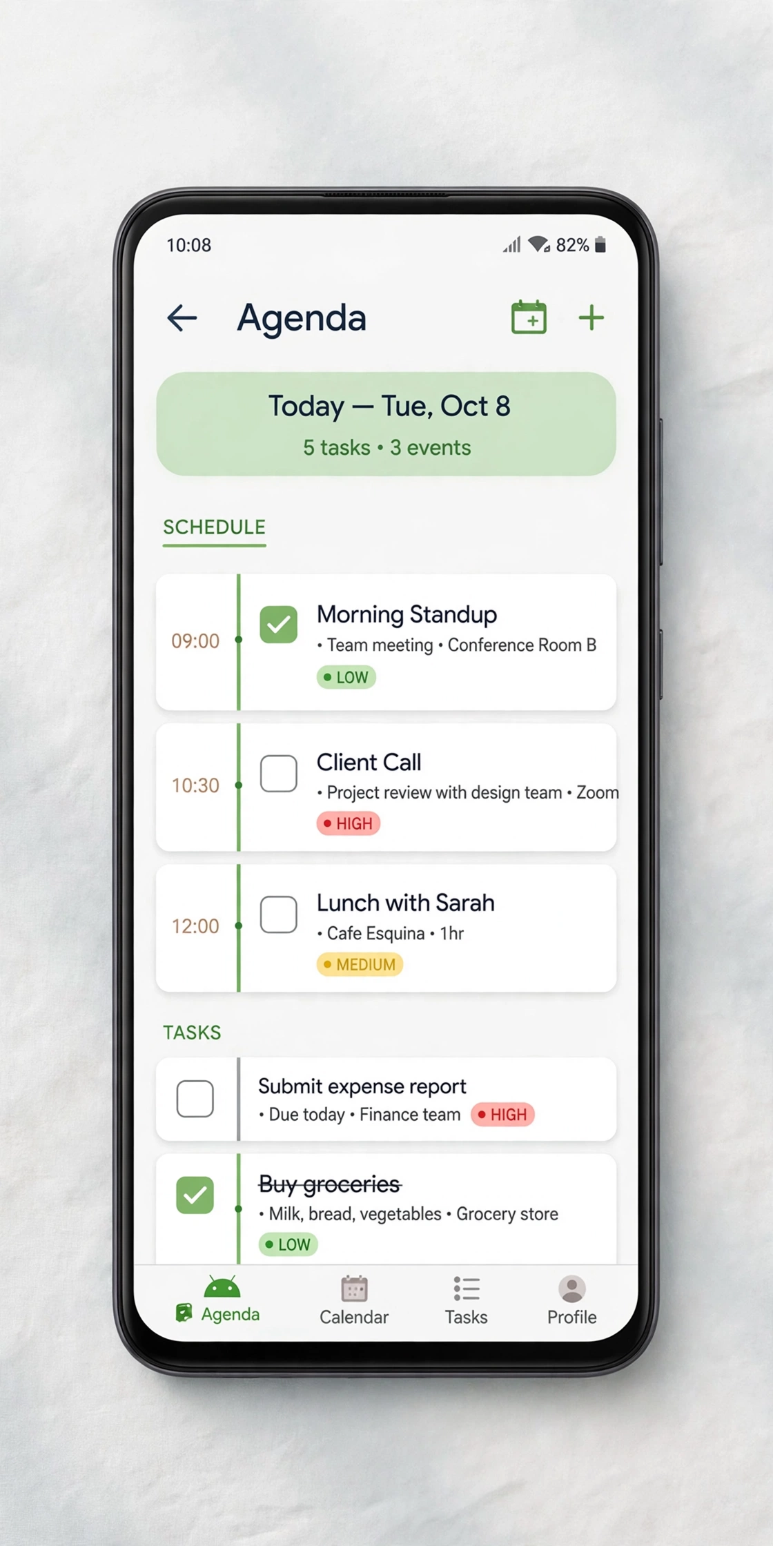 Calendar Planner month view with events
