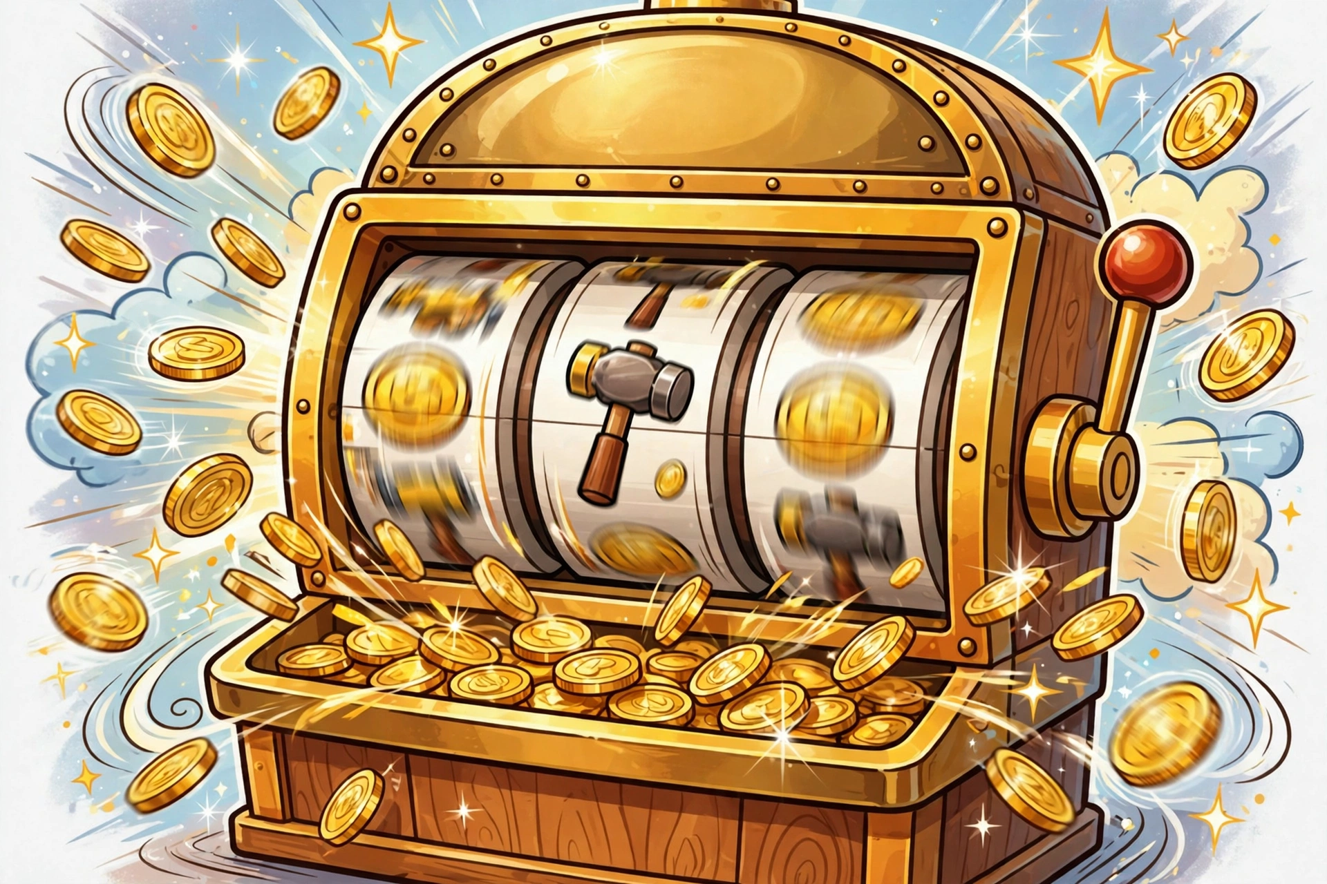 Building upgrades in a themed Coin Master village