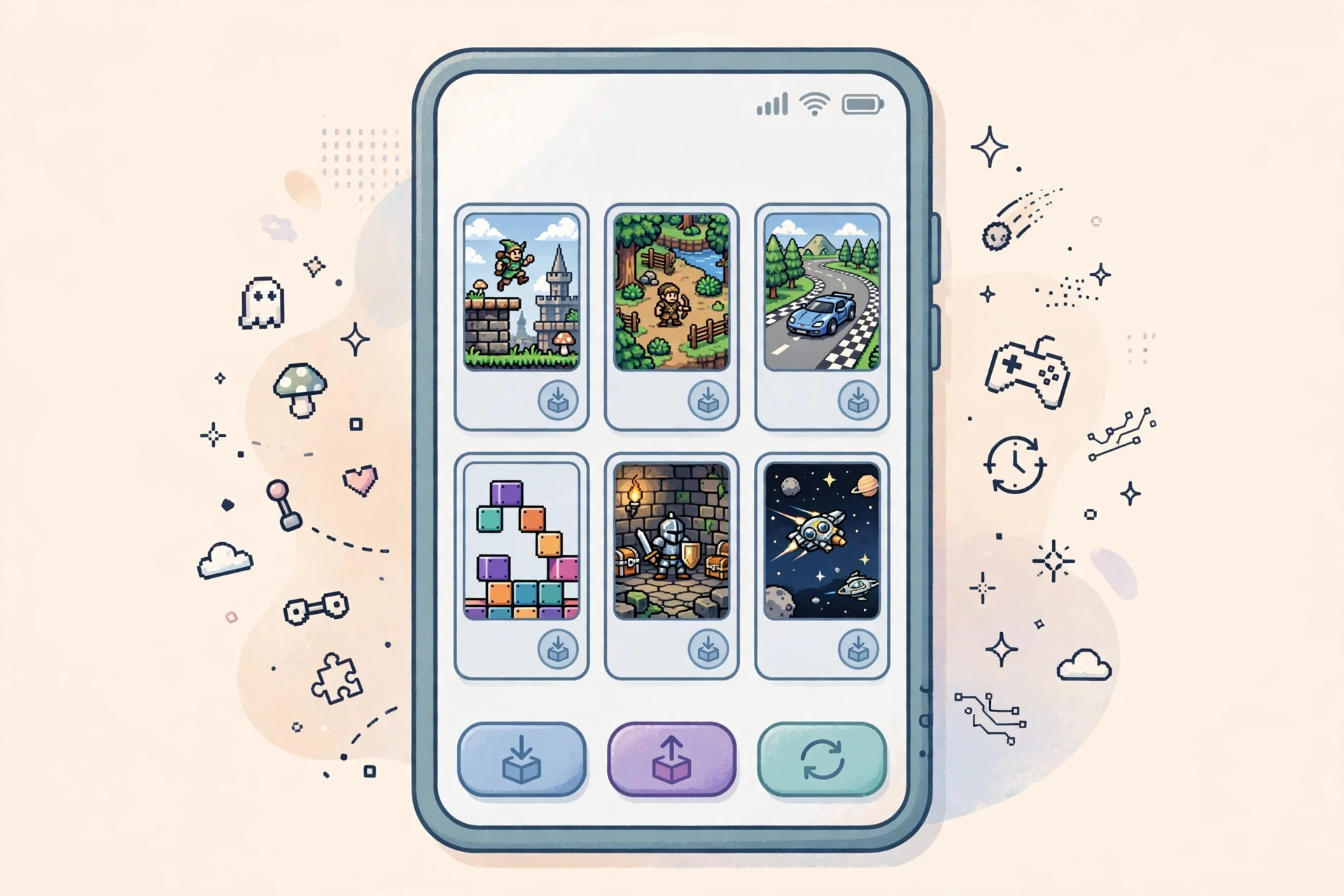 Dolphin Emulator game library screen with classic titles