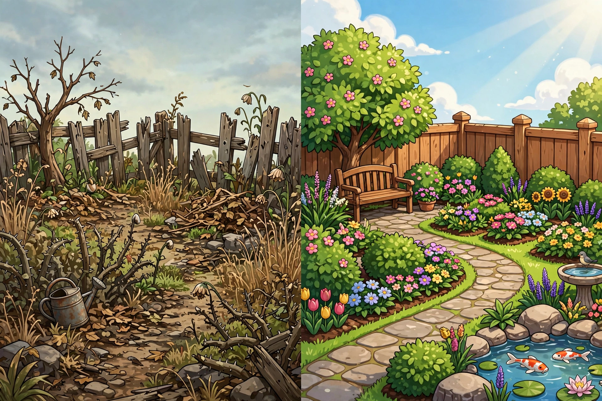 Gardenscapes mansion garden renovation scenes