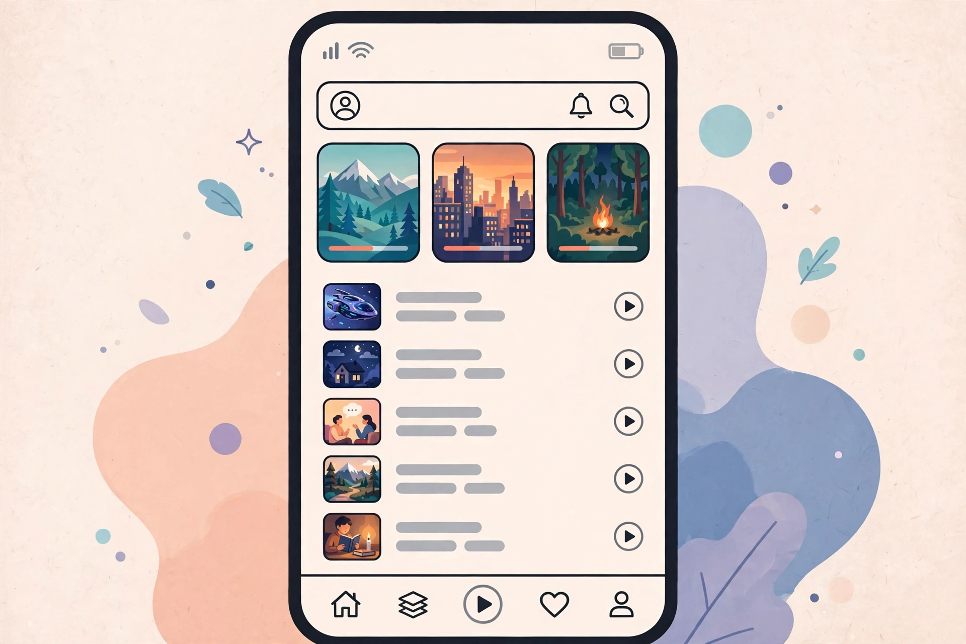 Hulu video player with playback controls