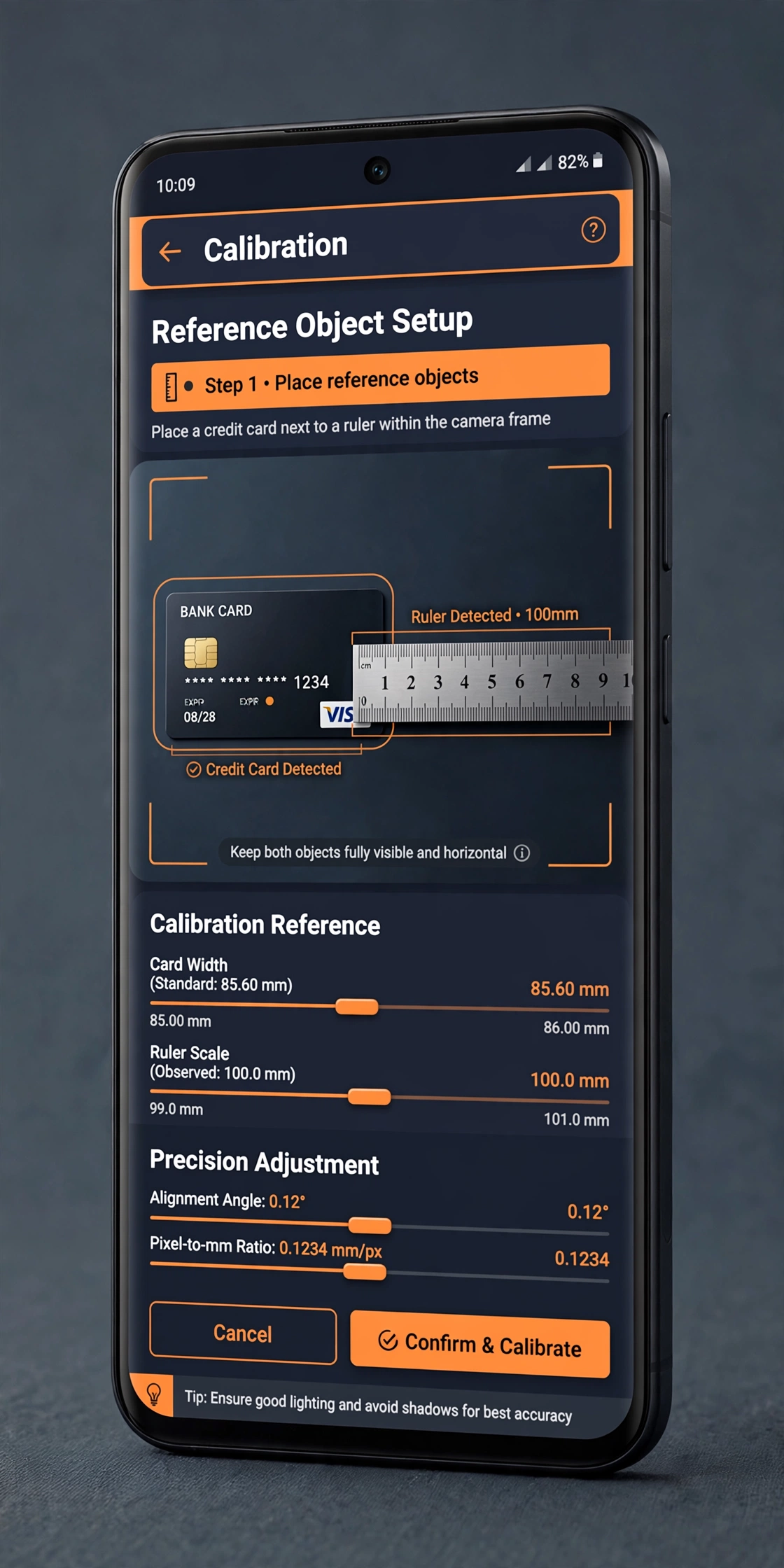 ImageMeter calibration screen