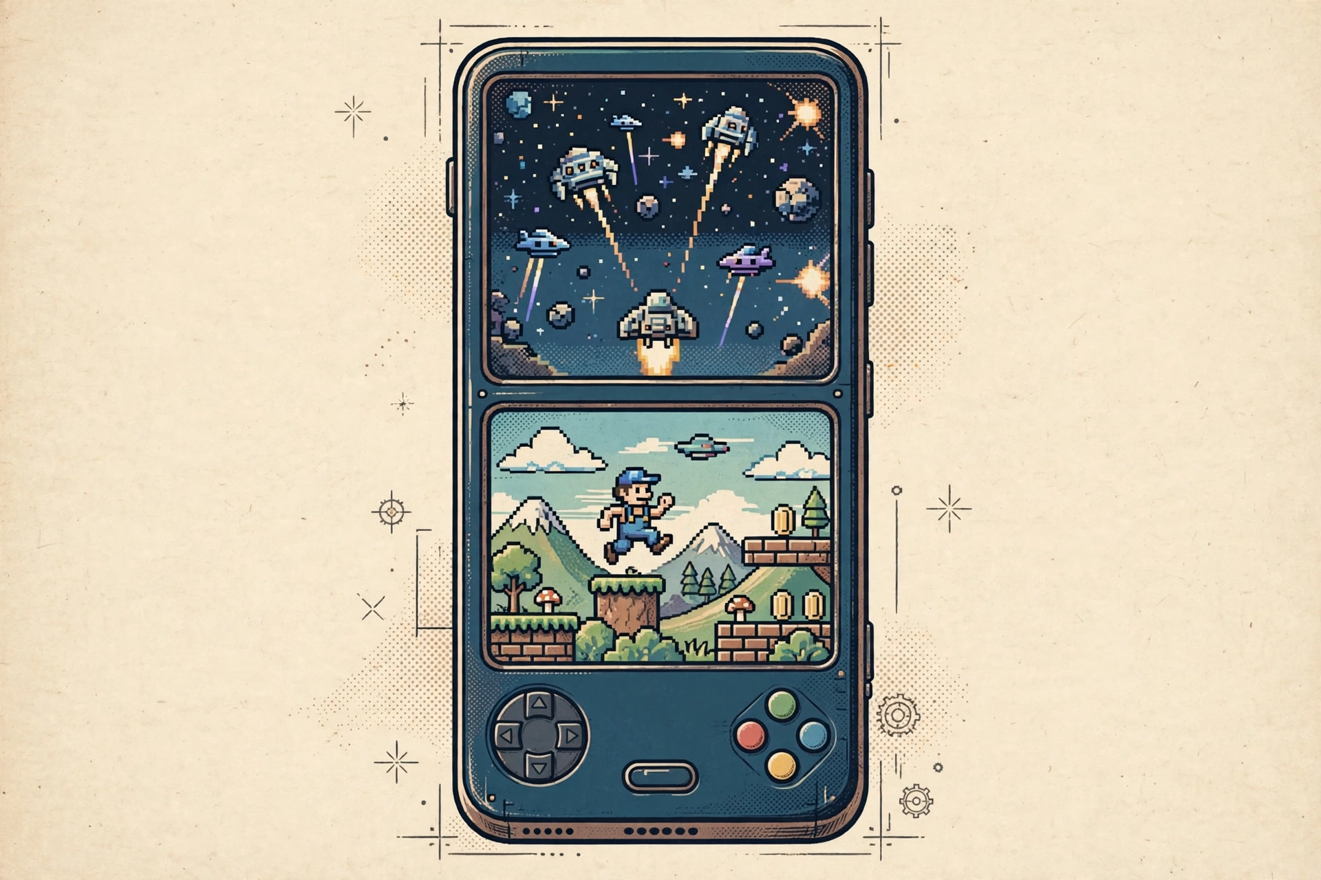 melonDS emulator running a Nintendo DS game on Android