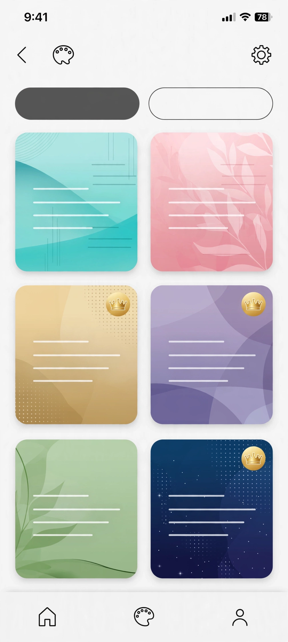 Motivation premium themes picker screen