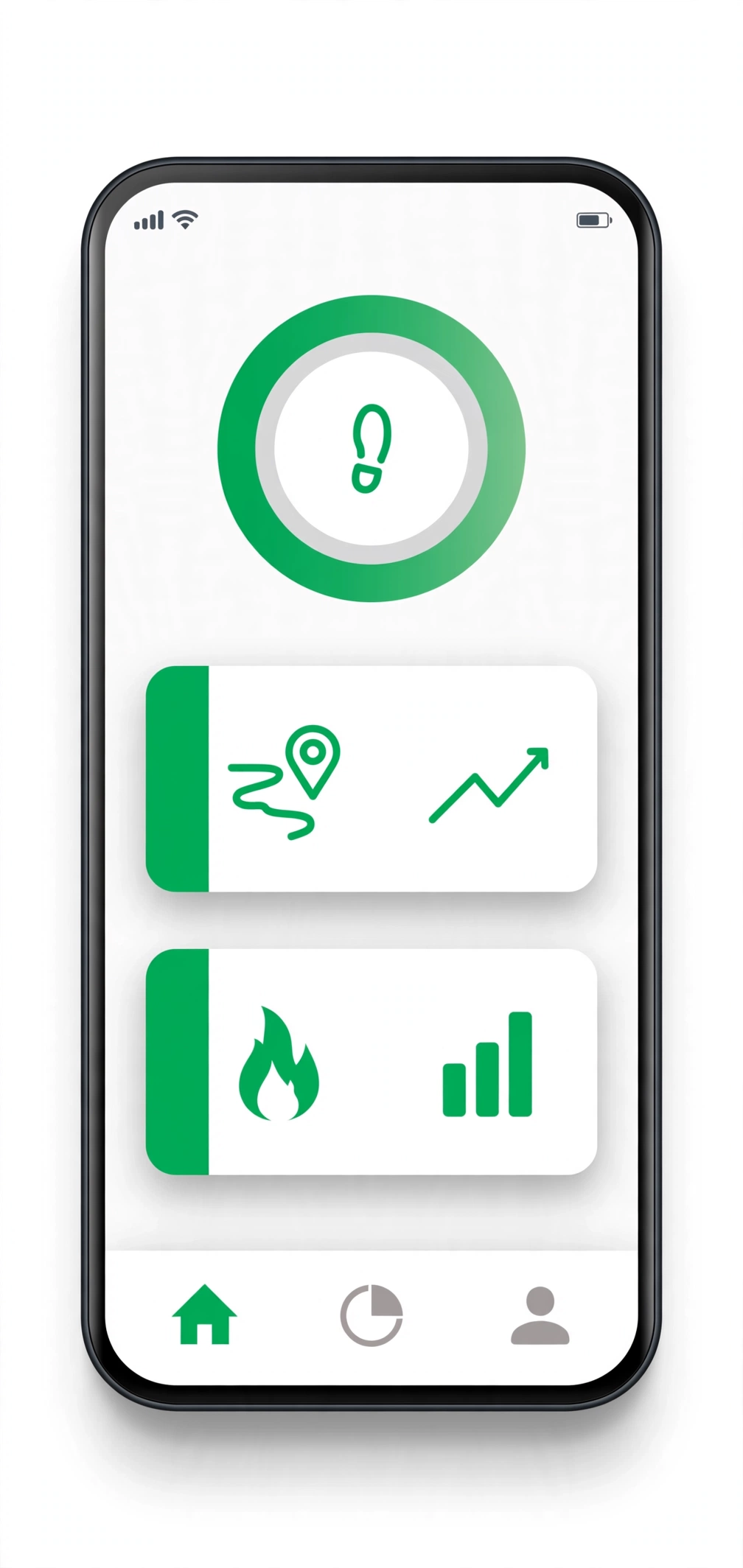 Pacer Pedometer step counter dashboard screen