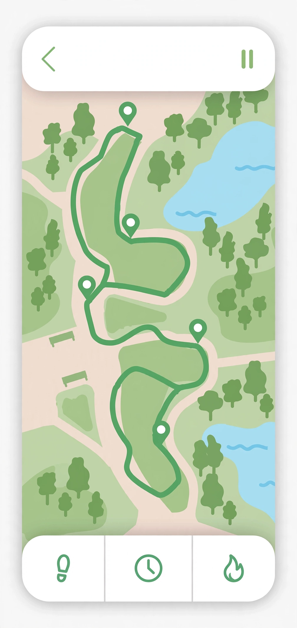 Pacer Pedometer weekly activity charts