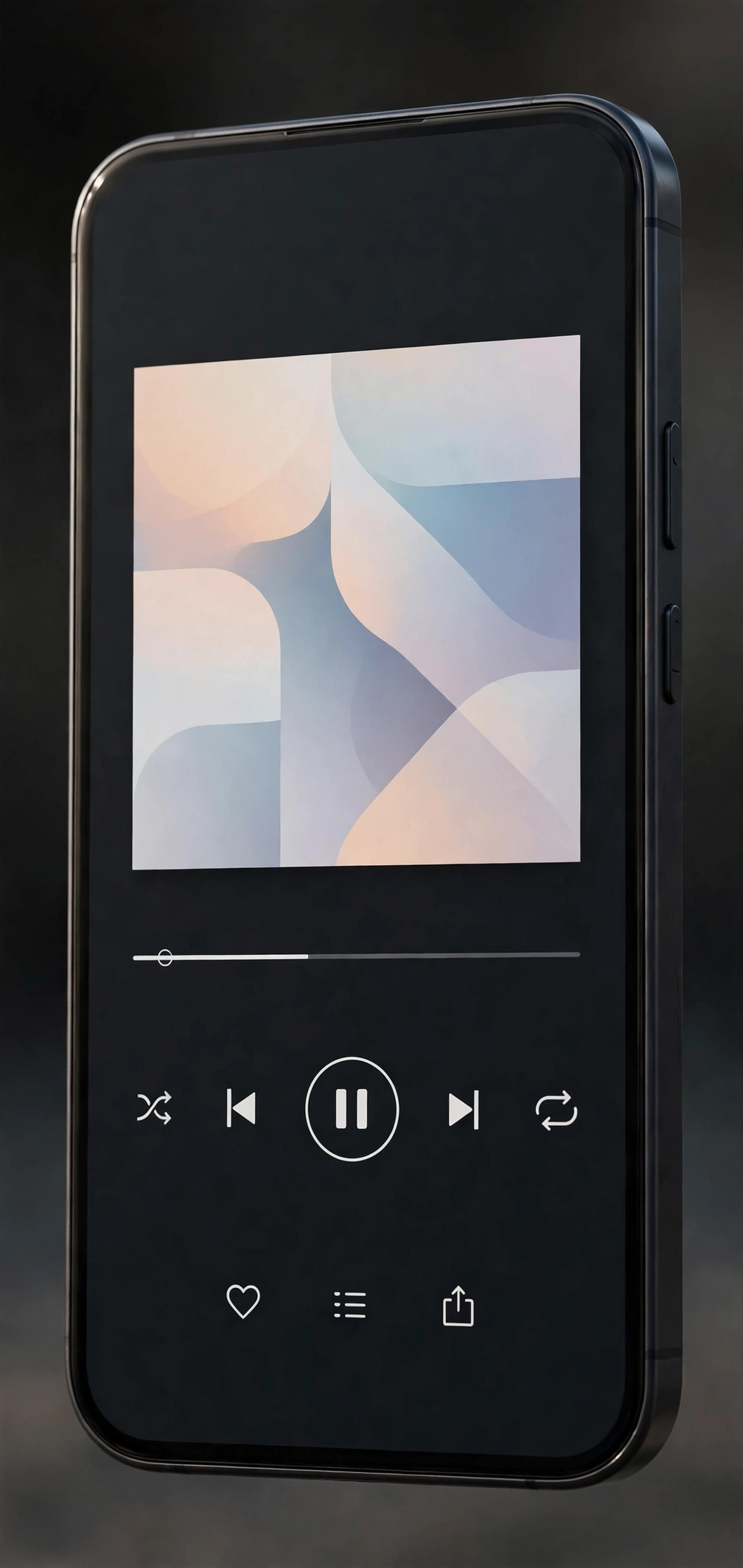 Spotify old version now playing screen with lyrics