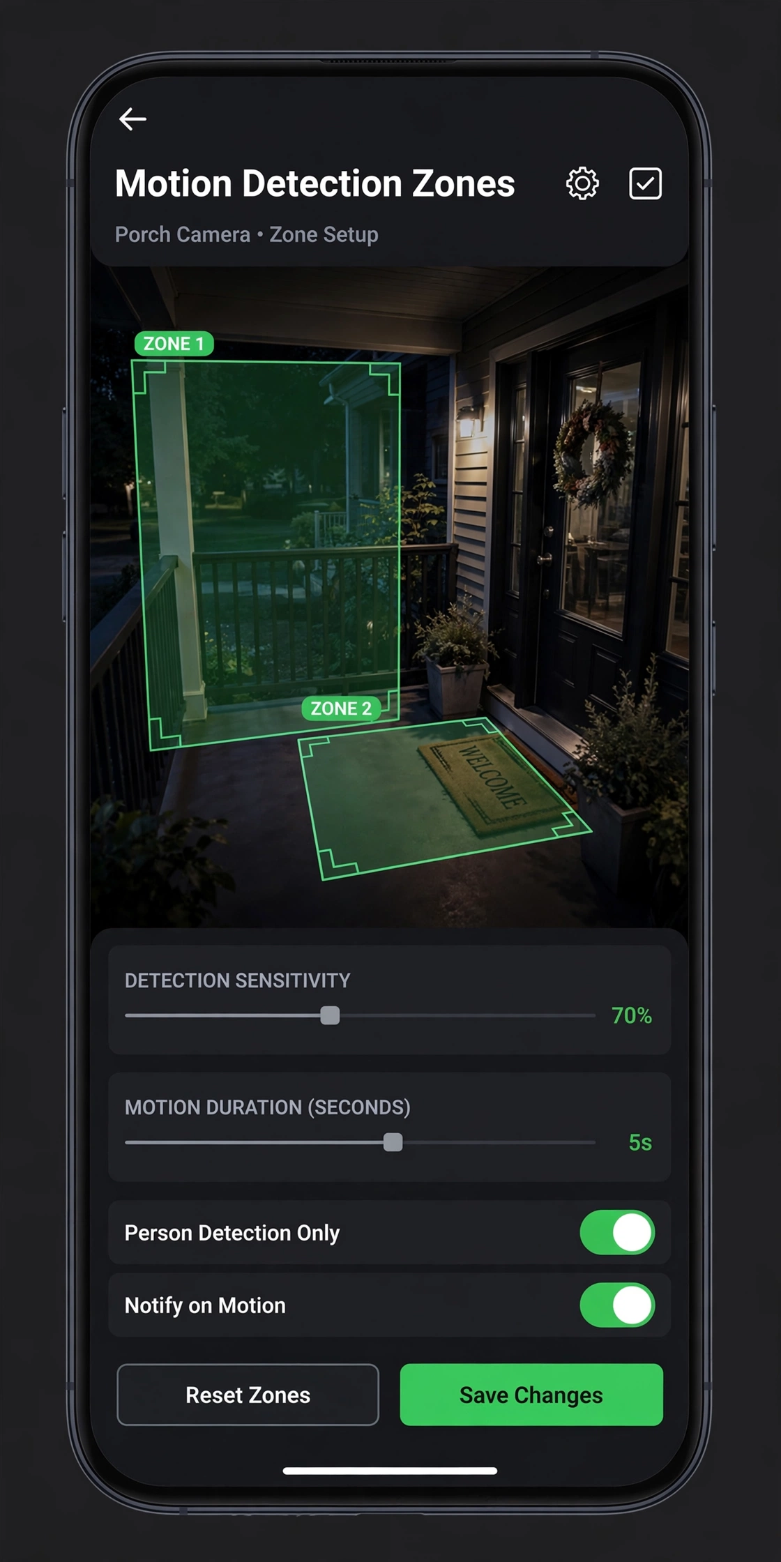 tinyCam PRO multi-camera grid view