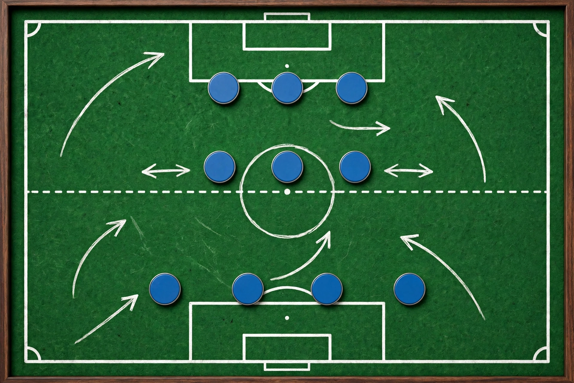 Top Eleven match tactics board