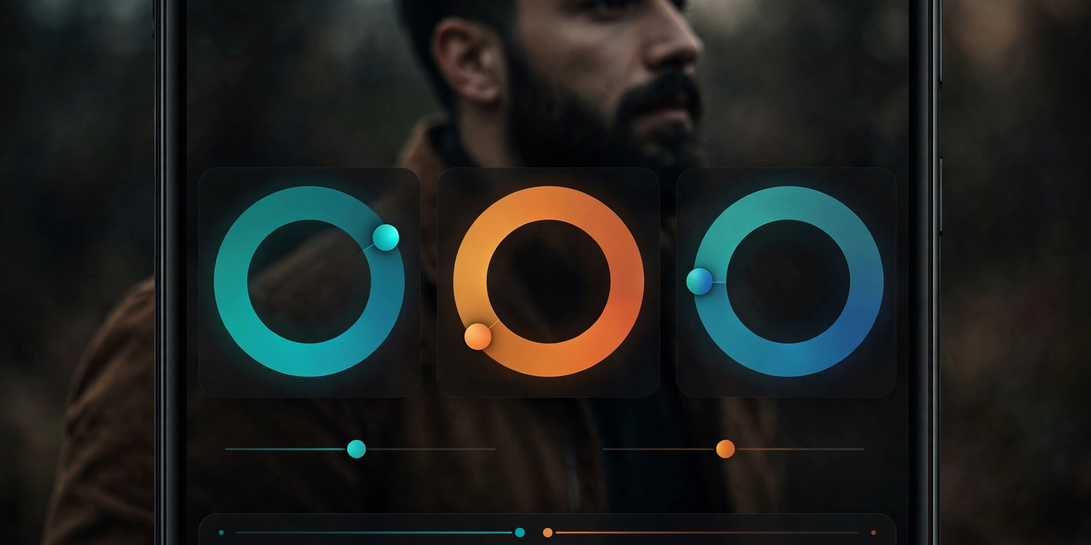 Polarr color grading wheels interface