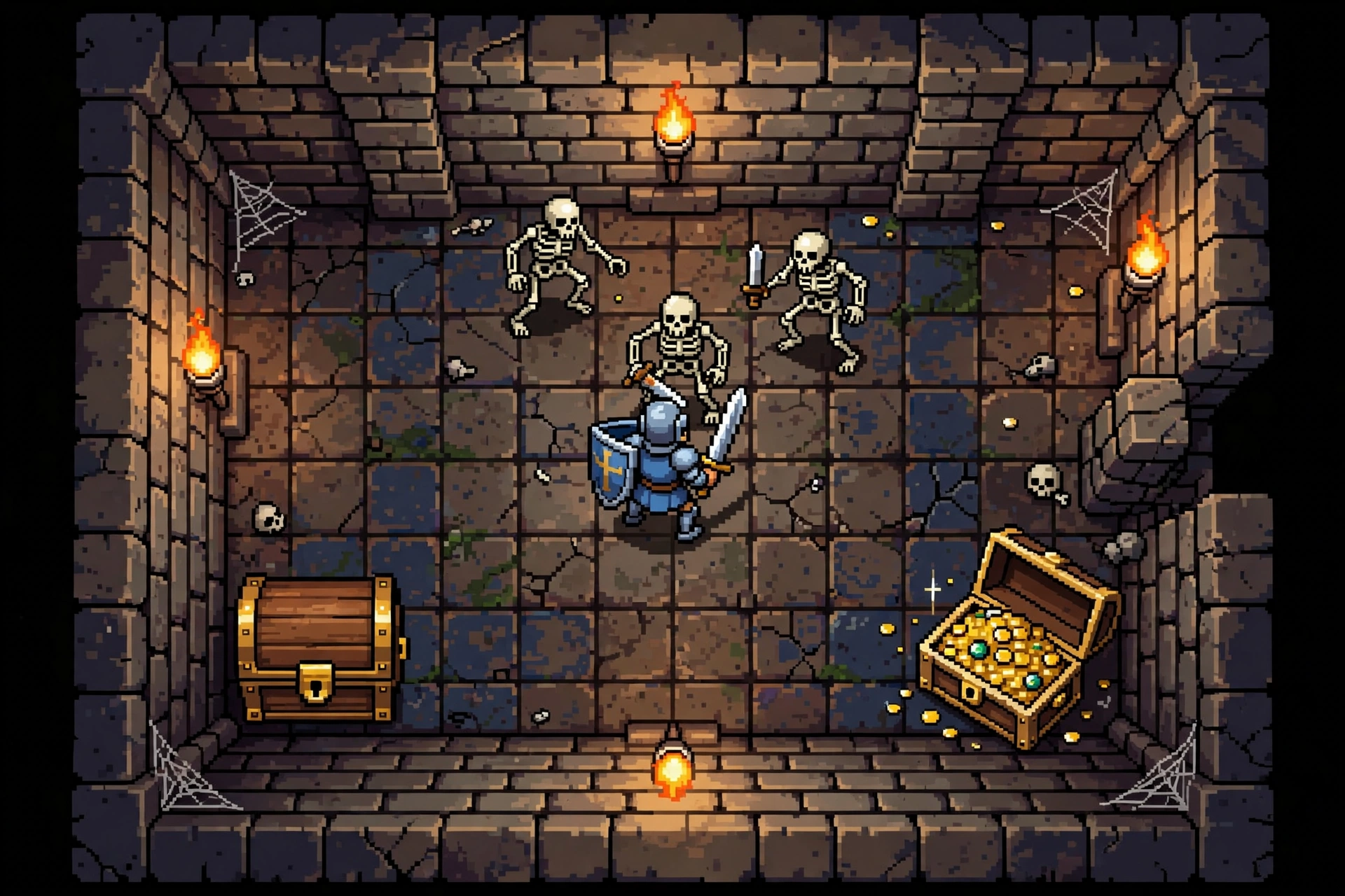 Soul Knight dungeon combat gameplay